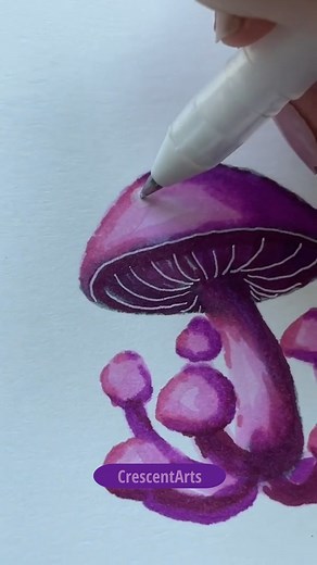 83K views · 1.2K reactions | How to Draw Cute Mushrooms #mushrooms #drawing #cutedrawing #howtodraw #arttutorial #fungi #howtodrawmushroooms #spring #naturedrawing #drawingtutorial #reels #viral #artteacher | CrescentArts | Facebook