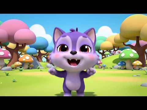 Five Little Wolves Howl Howl Howl | Forest Animal Song & Nighttime Nursery Rhymes