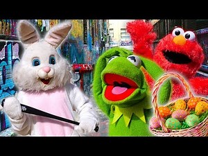 Kermit the Frog & Easter Bunny Play April Fools Joke on Elmo!