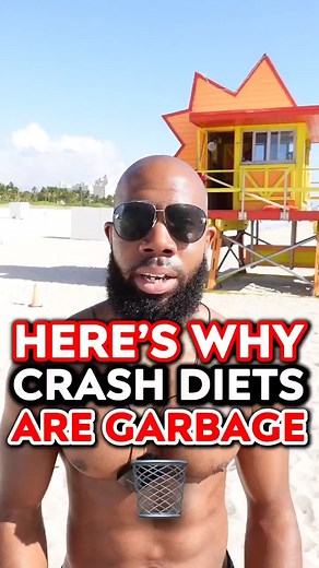 Here's Why Crash Diets Are GARBAGE 🤮🗑 First of all, what’s a crash diet? It’s any restrictive diet that takes a certain food group out of your diet. So no carbs, cutting sugar, giving up meat, etc. You know, dumb shit. You’re essentially starving yourself to lose body fat. This is typically done to get ready for the beach or to lose body fat quickly. Here’s the thing: it’s not sustainable. You lose some weight (most of it is water), and once you pick up the old habits again (and there’s a 95% 