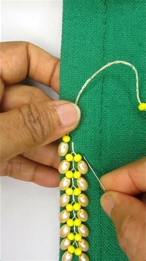 💥Most trending❤️‍🔥border lace hand embroidery #embroidery #shorts ...