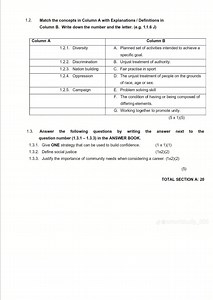 Match the ConceptsColumn A:1.2.1. Diversity1.2.2. Discrimi... | Filo