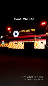 Course we lied… our graphics shine bright to keep our heros safe! ❤️⭐️ They’re a crucial safety measure especially now with the rise in emergency vehicles being struck #toreflectandserve #ambulancewrap #ambulance #firstresponder #paramedic #fleetgraphics #highvisibilitygraphics #wrap #wrapshop #customwraps #customgraphics #customdecals #3MFilms #3mreflective #3m | Onsitedecals, LLC