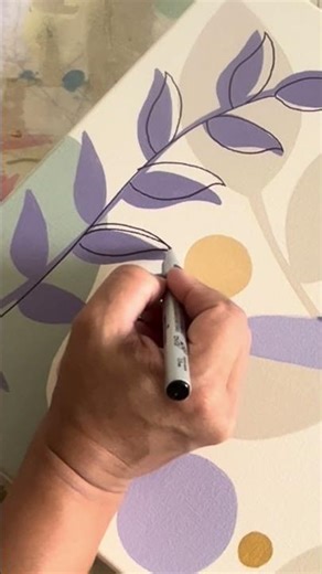 Pintura orgânica com lavandas. Meu processo criativo.