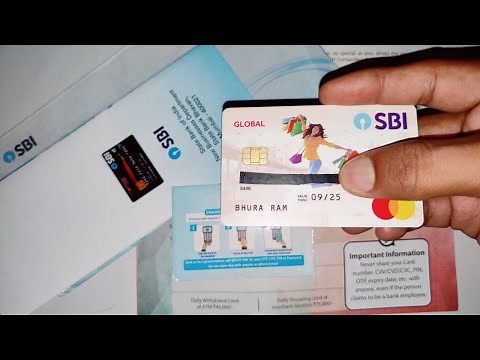 sbi global contactless master debit card unpacking