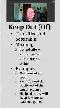 Phrasal Verb of the Day - Keep Out Of #english #englishlanguagelearners