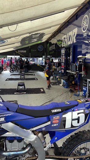 Just had a great qualifying in Indiana at the Ironman race. Heres what’s happening in the pit. #motocrossracing #motorsport #motocross