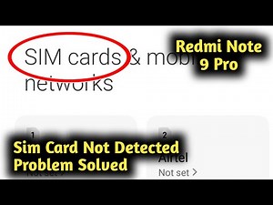 Fix Redmi Note 9 Pro Sim Card Not Detected Problem Solved