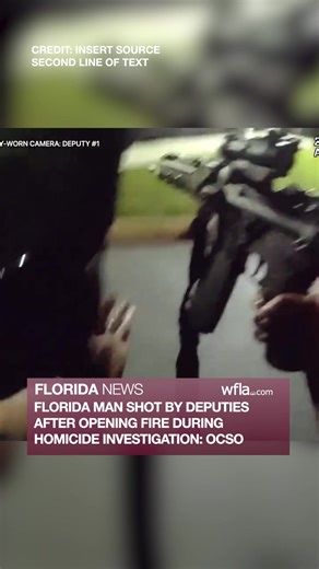 NEW BODYCAM: The Orange County Sheriff's Office released body camera video of a Florida man who was detained after an Orange County deputy returned fire while serving a search warrant. https://www.wfla.com/news/florida/florida-man-shot-by-deputies-after-opening-fire-during-homicide-investigation-deputies-say/ | WFLA News Channel 8