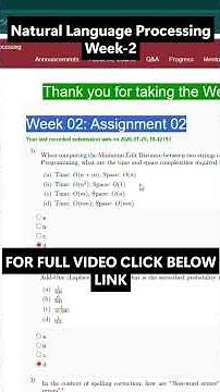 NPTEL Natural Language Processing Week 2 Assignment Answers | noc26-cs45