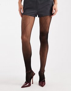 ONLY rhinestone diamond tights in black | ASOS