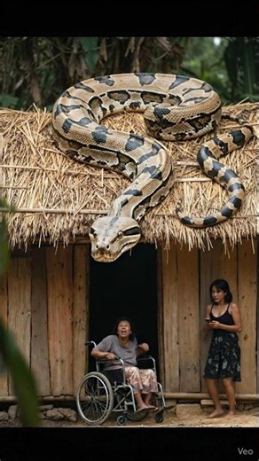 The Giant Python on the Roof #shorts #ytshorts #viral #trending #viralvideo #ai #python #newyoutuber