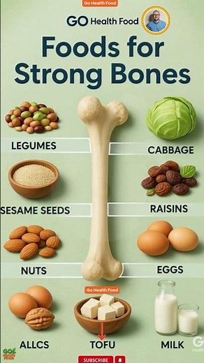 9 Best Foods to Build Strong Bones Fast 🥛 #BoneHealth #StrongBones #Osteoporosis #Calcium