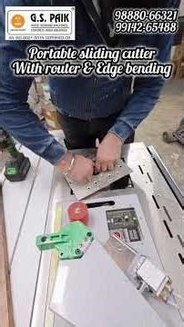 Portable sliding cutter with router & edge bending || GS PAIK INDUSTRIES #wood #wooddesigner#machine
