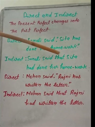 present perfect and past perfect....