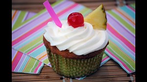 Piña Colada Cupcakes Recipe - How To Make Piña Colada Cupcakes...