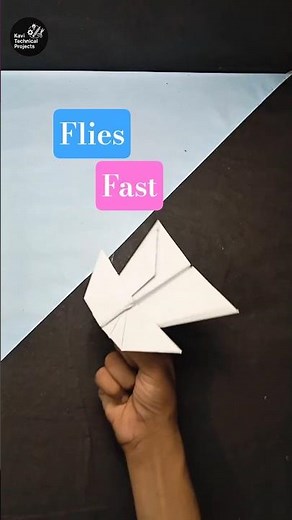 How to Make the Fastest Flying Origami Paper Airplane ✈️ Easy Paper Plane Tutorial