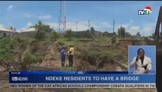 CONSTRUCTION OF BRIDGE CONNECTING NDEKE AND CHAMBOLI VIA MULENGA COMPOUND The contractor appointed to upgrade the old kang’ombe foot bridge to carry vehicles connecting NDEKE and CHAMBOLI through MULENGA compound has mobilized to do preliminary works and site surveys. Currently residents use the old foot bridge which I constructed 5 years ago using personal resources and support from friends. The new bridge at the same site on kamate mate stream will be funded under cdf. It will be able to allow