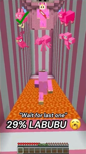 Minecraft Labubu challenge 😍 #minecraft #shorts