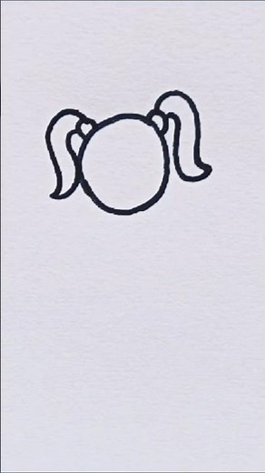 Simple girl drawing with letter O easy drawing.