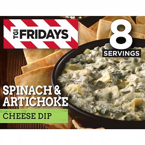 TGI Fridays Spinach & Artichoke Cheese Dip Frozen Snack, 8 oz Box