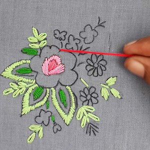 56K views · 688 reactions | hand embroidery, latest flower design tutorial | DIY GreenHaven | Facebook