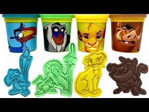 The Lion King Play-Doh Surprise Toys Simba Pumbaa Zazu Rafiki Shenzi Hyena Learn Colors