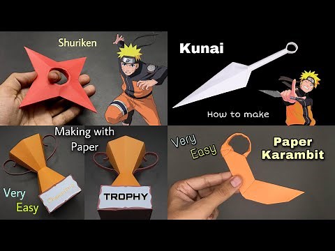 Origami Paper Weapons Easy to make at home | Origami Weapons | Paper craft | Ninja Weapons |
