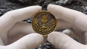 St. Christopher Travel Protection Medallion - Guardian of Travelers Coin with 'in God We Trust' & Rose Design - Religious Token for Faith & Protection on Journeys