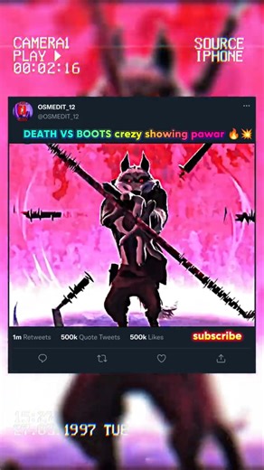 DEATH VS BOOTS CREZY SHOWING POWER ☠️💥 PUSS IN BOOTS #shorts #edit #death #animeedit #animation |