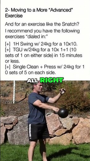 How to move to a more advanced Kettlebell Exercise?