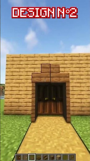 Astuce build numero 1 ! Améliorez le design de vos portes ! #minecraft #minecraftbuilding #shorts