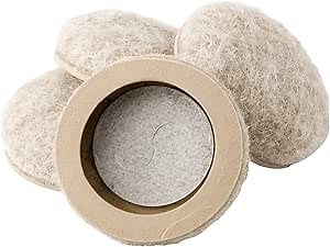 Super Sliders 4 Pack – 1.25" Round Felt Self-Stick Furniture Sliders for Hardwood, Tile & Laminate Floors – Scratch-Resistant Floor Protectors & Noise Reducing Pads, Beige