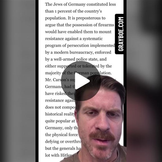 Ryan McMillan discusses the disarmament of the Jews in Nazi Germany.. #gunrights #guncontrol #jews #policestate #democracy #republic #republican #libertarian #politics #2a #pewpew #communism #mcmillan #grayboe