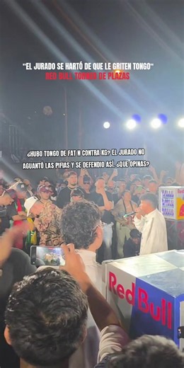 Para los que no saben, en la semi de KG vs Fat N votaron réplica y este jurado peruano votó por Colombia. Así lo recibió la gente en la exhibición 💀 #limaperu🇵🇪 #freestylerap #batalladegallos #batallasderap #fmsperu
