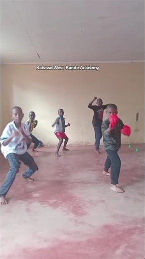 Karate basics class for beginner students.