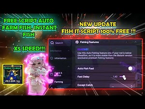 FREE SCRIPT AUTO FISH ROBLOX! Auto Farm Fish Cepat, Instant Catch, X5 Speed Full Secret Update 2025!