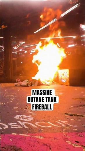 Robot explodes in giant fireball