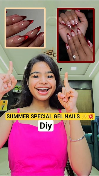 SUMMER SPECIAL GEL NAILS ✨️💥 #shorts #minivlog #ashortaday #tranding #vlog #diy #mehndi #nails