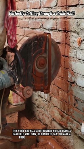 Perfectly Cutting Through a Brick Wall! #innovation #construction #technology