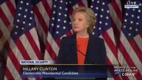9 years ago. @HillaryClinton warned us: “This is not someone who should ever have the nuclear codes – because it’s not hard to imagine Donald Trump leading us into a war just because somebody got under his very thin skin.”