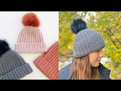 Crochet Easy Ribbed Red Heart Brushed Hat