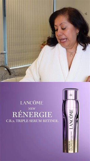 Fade your wrinkles, not your smile with Rénergie C.R.x. Triple Serum Retinol. 3 potent ingredients to reduce wrinkles & pores | Lancôme