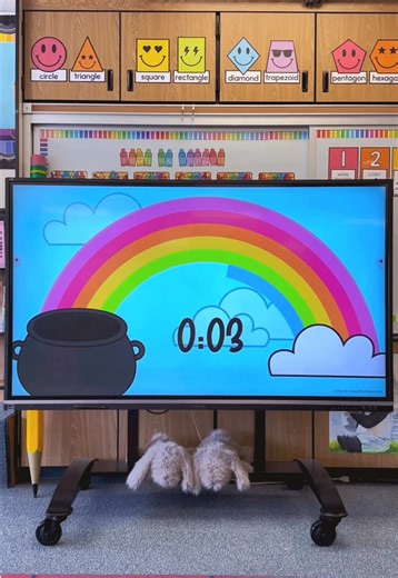 My fave animated visual timers. 🌈✨ Formatted in both Google Slides and PowerPoint #kindergarten #firstgrade #classroommanagement #visualtimer #teachersoftiktok