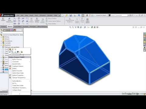 SolidWorks - Sheet Metal Tutorial | Converting To Sheet Metal