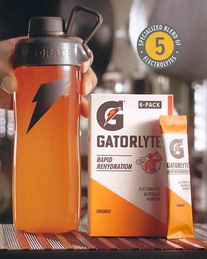 30K views · 984 reactions | Gatorlyte Powder: rapid rehydration with a specialized blend of 5 electrolytes | Gatorade | Facebook