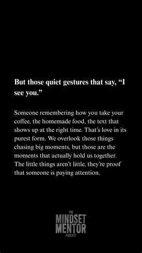 The little things aren’t little. They’re love in its purest form. 🤍 | Rob Dial