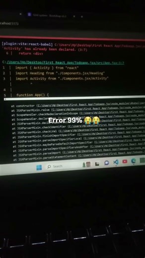 Coding 1% vs Error 99% 😭💻 #Shorts #ProgrammerHumor #WebDevelopment #Debugging