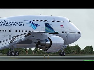 FSX HD 2018 | Garuda Indonesia Boeing 747 400 | Landing & Take Off Soekarno Hatta