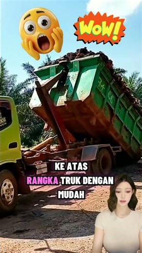 This is how a Hook Loader Truck works to transport palm oil, it's amazing! 😲🚛 #hookloader #truck ...